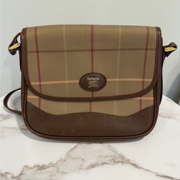 Burberry Handbags - Burberry Tan and Brown Crossbody Bag